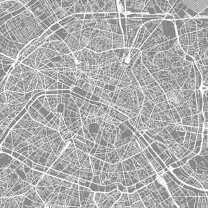 Map of Paris Werelds Behang