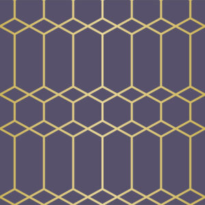 Purple and gold Geometrisch Behang