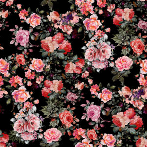 Roze roosjes Bloemen en planten Behang