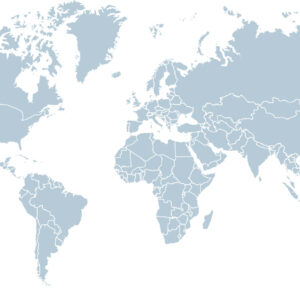World map grey Werelds Behang