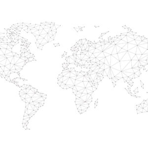 World map network Werelds Behang