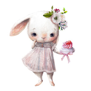 Cute little bunny Dieren Behang