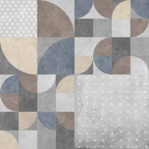 Grey tiles Geometrisch Behang