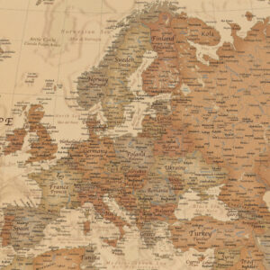 Map of Europe Vintage Behang