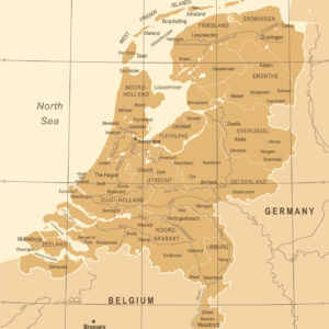 Map of the Netherlands Vintage Behang