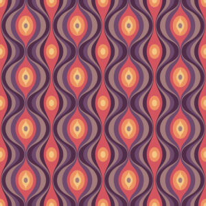 Mid-Century purple Geometrisch Behang