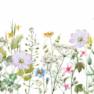 Watercolor floral Bloemen en planten Behang